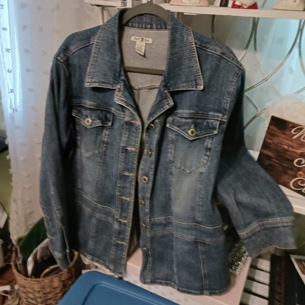 Jacket by Duck Head Trendy Blue Jean Jacket